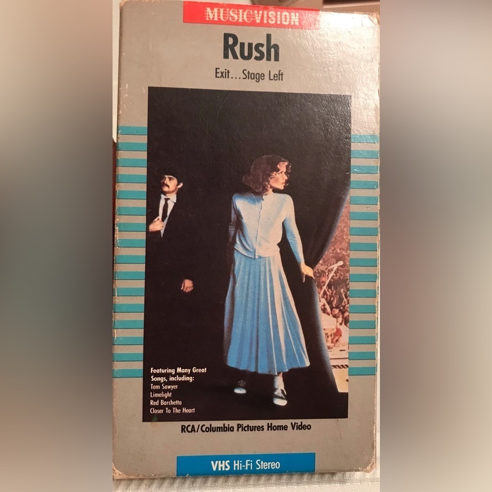 VINTAGE 80S RUSH ROCK BAND VHS MUSIC CONCERT VIDEO EXIT STAGE LEFT RCA 1982. MTV - Picture 7 of 7